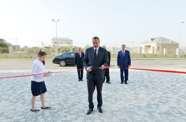 President Ilham Aliyev attended the opening of a new buildings of schools No. 84 in Baku