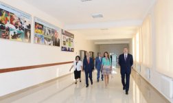 Azerbaijani president, his spouse attend opening of new building of school in Baku - Gallery Thumbnail