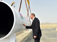 Президент Азербайджана принял участие в церемонии закладки "Южного газового коридора" (ФОТО)