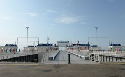 İlham Əliyev Yeni Bakı Beynəlxalq Dəniz Ticarət Limanı Kompleksində bərə terminalının açılışında iştirak edib (FOTO)
