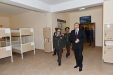 Президент Ильхам Алиев принял участие в открытии нового городка, построенного в Н-ской воинской части Внутренних войск в Габале (ФОТО)
