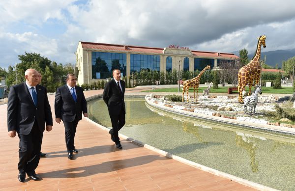 Azerbaijani president observes children's amusement and recreation park in Ismayilli