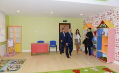 Azərbaycanın birinci xanımı Mehriban Əliyeva Yasamal rayonunda yeni inşa edilən körpələr evi-uşaq bağçasının açılışında iştirak edib (FOTO)