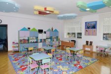 Первая леди Азербайджана Мехрибан Алиева приняла участие в открытии после капитального ремонта детского сада-яслей в Низаминском районе (ФОТО)