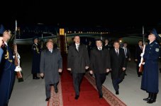 President Ilham Aliyev arrived in Minsk on a visit