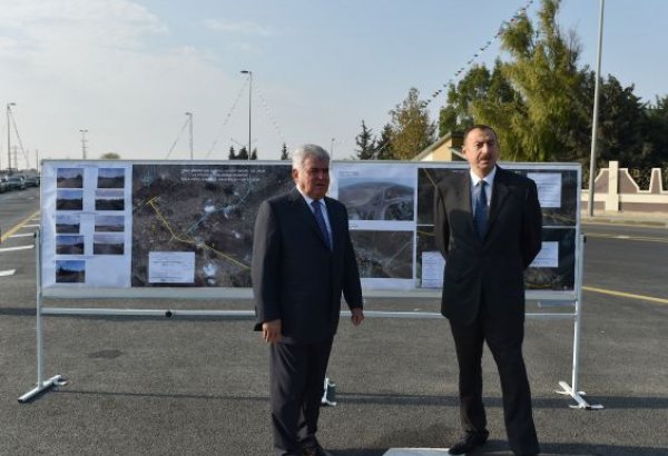 Prezident İlham Əliyev Qala-Pirallahı avtomobil yolunun birinci hissəsinin açılışında iştirak edib  (FOTO)