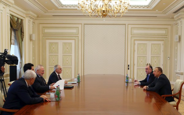 Azerbaijani president receives OSCE Minsk Group co-chairs