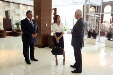 Azerbaijani first lady familiarizes with conditions created at BEGOC office