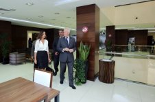 Azerbaijani first lady familiarizes with conditions created at BEGOC office