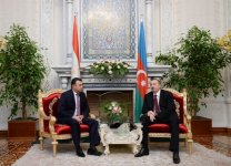 Президент Азербайджана встретился с премьером Таджикистана (ФОТО)