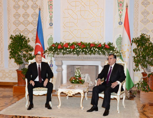 Состоялась встреча один на один Президентов Азербайджана и Таджикистана (ФОТО)