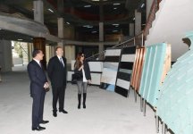 Azerbaijani president reviews progress of construction at Ganja State Philharmonic (PHOTO)