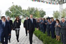 President Aliyev attends ceremony of water supply system reconstruction in Goranboy