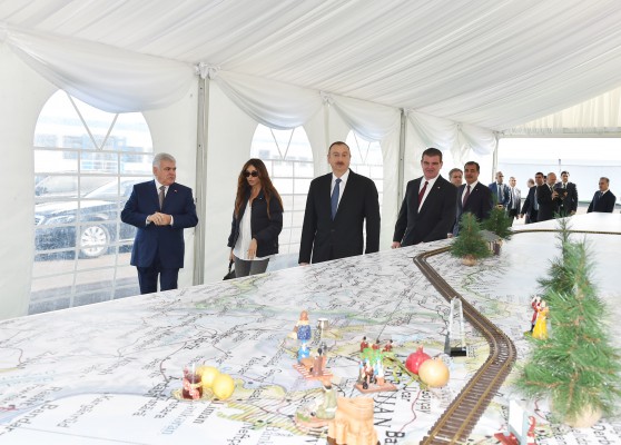 Azerbaijani president attends foundation laying ceremony of Stadler Ganja Carriage Factory