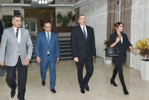 President Aliyev, first lady review conditions at new block of Naftalan Hotel by Rixos
