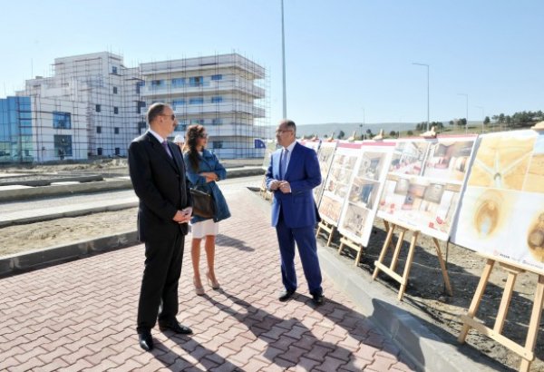 Prezident İlham Əliyev və xanımı Stend Atıcılığı İdman Kompleksində tikinti işlərinin gedişi ilə tanış olublar (FOTO)