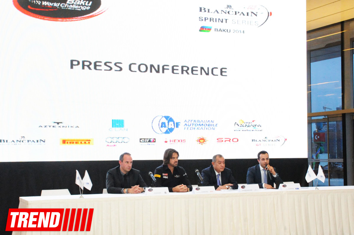 В Центре Гейдара Алиева прошла пресс-конференция, посвященная международным автогонкам Baku World Challenge 2014 (ФОТО)