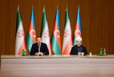 Azerbaijani, Iranian presidents attend business forum in Baku