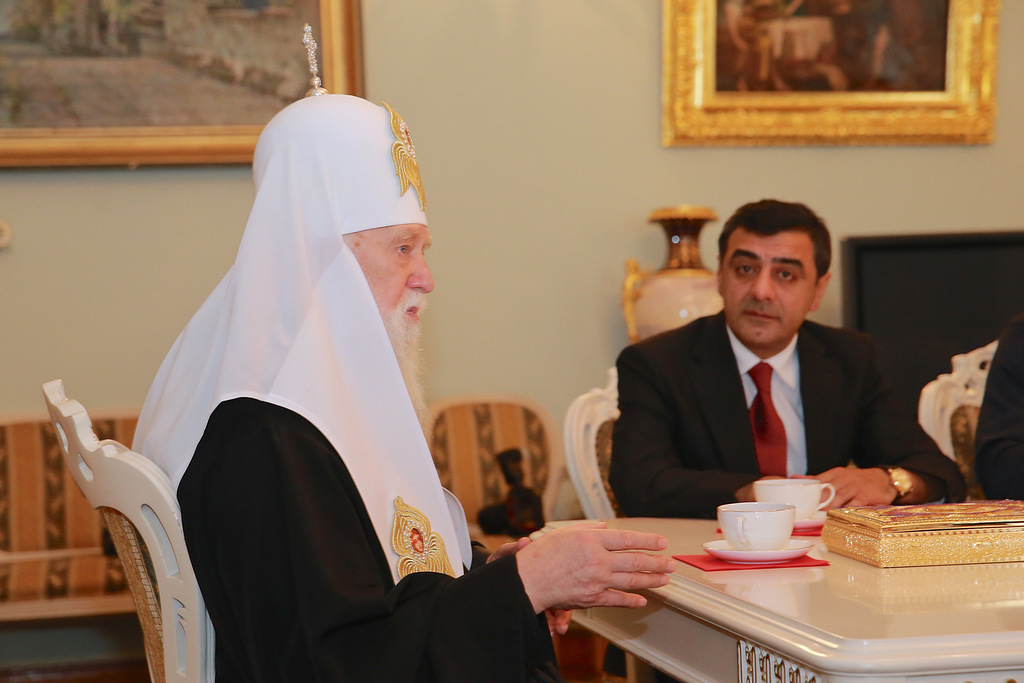 Председатель Международного альянса Азербайджана и Украины встретился с Патриархом Киевским (ФОТО)