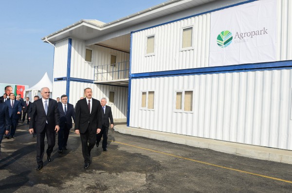 President Ilham Aliyev attended a ceremony to lay the foundation of Shamkir Agropark (PHOTO)