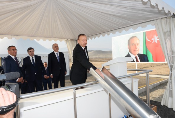 President Ilham Aliyev attended a ceremony to lay the foundation of Shamkir Agropark (PHOTO)