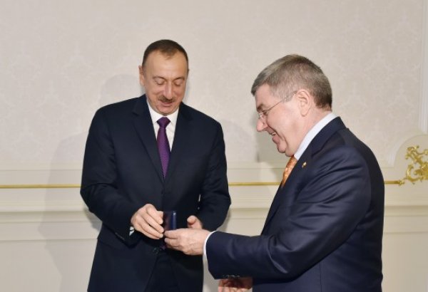 Azerbaijani president awarded with International Olympic Committee’s medal