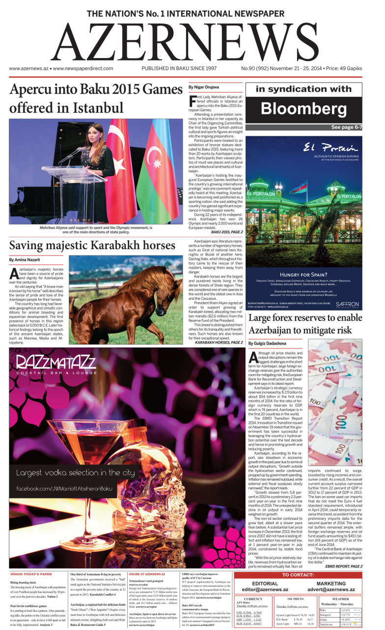 AZERNEWS releases another print issue - Gallery Image