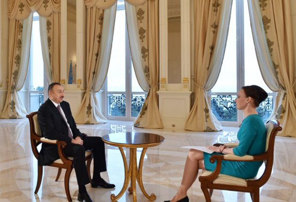 Azerbaijani president interviewed by “Russia-24” news channel