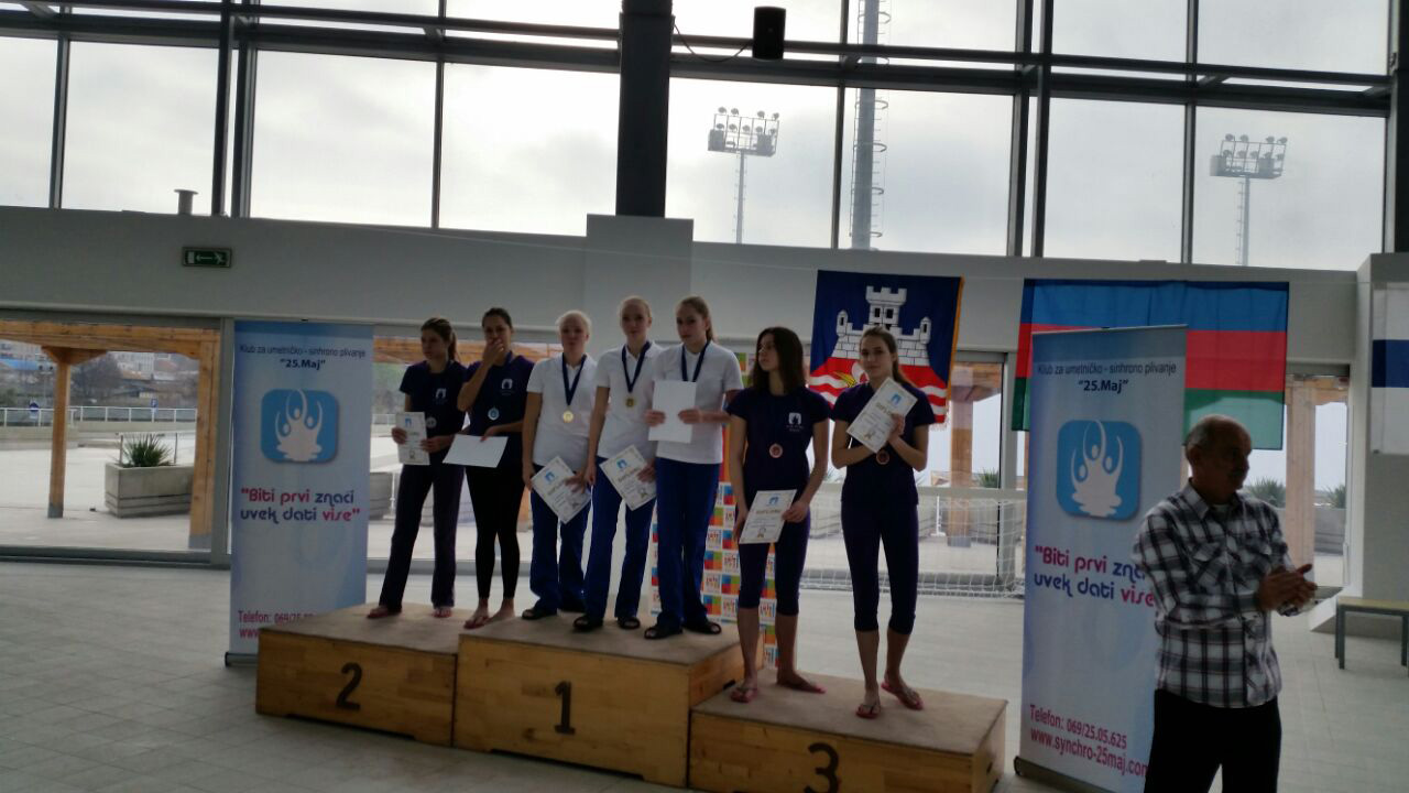 Сборная Азербайджана по синхронному плаванию стала абсолютным чемпионом на состязании в Сербии (ФОТО)