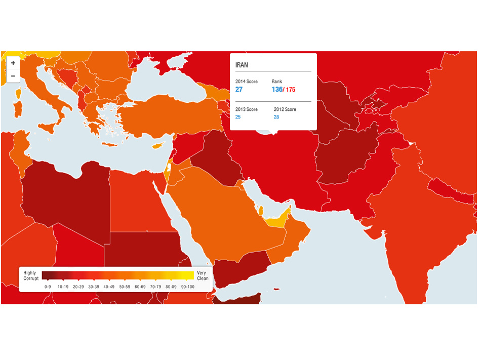 Iran ranks 136 in Corruption Perceptions assessment