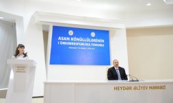 Azerbaijani president attends first All-Republican Forum of ASAN Volunteers (PHOTO)