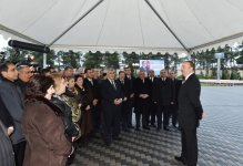 Президент Ильхам Алиев принял участие в церемонии подачи питьевой воды в город Сабирабад