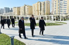 Azerbaijani president attends opening of Yasamal park (PHOTO)