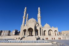 President Aliyev and his spouse attend opening of Heydar Mosque in Baku