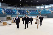 Президент Ильхам Алиев и его супруга ознакомились с ходом капремонта в Спортивно-концертном комплексе имени Гейдара Алиева  (ФОТО)