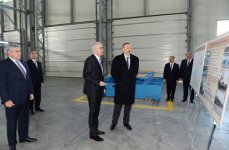 Azerbaijani President attended the opening of a concrete plant in Sumgayit