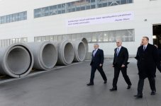 Azerbaijani President attended the opening of a concrete plant in Sumgayit