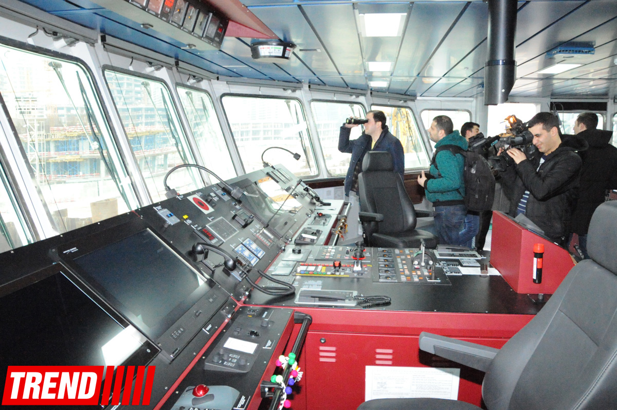 Состоялась торжественная встреча туркменского судна «Беркарар» в Бакинском порту (ФОТО)