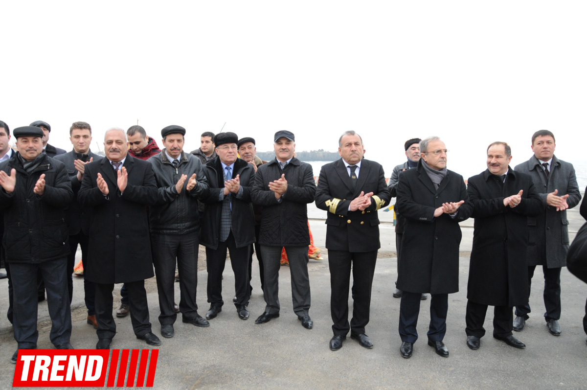 Состоялась торжественная встреча туркменского судна «Беркарар» в Бакинском порту (ФОТО)