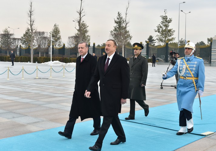 Ankara holds official welcoming ceremony of Azerbaijani president (PHOTO)