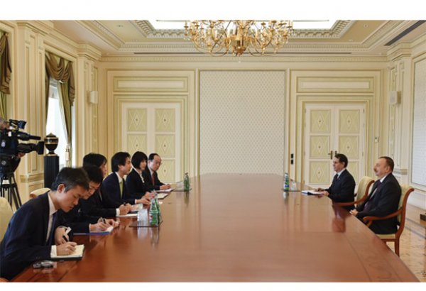 Azerbaijani president receives delegation led by Japanese deputy FM