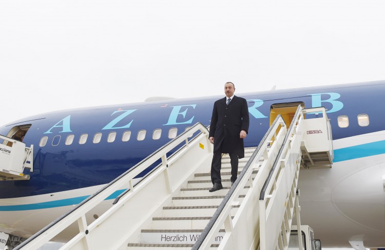 Azerbaijan’s president arrives in Germany for working visit