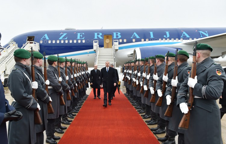 Azerbaijan’s president arrives in Germany for working visit