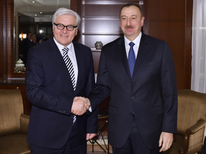 Azerbaijani president meets with German FM (PHOTO)