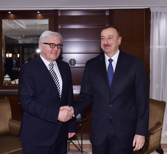 Azerbaijani president meets with German FM (PHOTO)