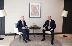 İlham Əliyev “Soros Fondu”nun təsisçisi Corc Soros ilə görüşüb (FOTO)