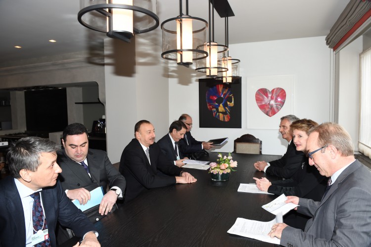 В Давосе состоялась встреча президентов Азербайджана и Швейцарии (ФОТО)