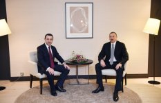 İlham Əliyevin Gürcüstanın Baş naziri İrakli Qaribaşvili ilə görüşü olub (FOTO)