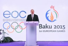 İlham Əliyev Davosda “Bakı 2015” ilk Avropa Oyunlarının təqdimatında iştirak edib (FOTO)