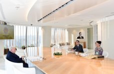 Azerbaijani First Lady meets People`s Artist Alibaba Mammadov (PHOTO)